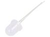 LED bílá studená 8mm 1560÷2180mcd 30° Čelo: vypouklé 12VDC