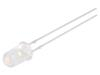 LED bílá teple 5mm 5800÷7000mcd 15° Čelo: vypouklé 2,7÷3,2VDC