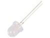 LED 7,8mm červená 4200mcd 30° Čelo: vypouklé 9V Poč.výv: 2