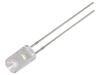 LED bílá studená 5mm 750÷1120mcd 120° Čelo: vyduté 5VDC 150mW