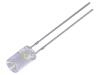 LED bílá teple 5mm 500÷750mcd 120° Čelo: vyduté 5VDC -30÷85°C
