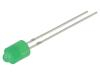 LED zelená 3mm 150mcd 60° Čelo: plochý Poč.výv: 2 -30÷85°C