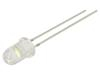 LED bílá studená 5mm 60° Čelo: vypouklé 11,5÷12VDC Poč.výv: 2