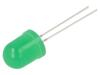 LED zelená 10mm 5800mcd 30° Čelo: vypouklé 5,5÷20VDC -30÷85°C