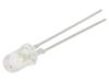 LED bílá 5mm 45000mcd 30° Čelo: vypouklé 3,2÷3,6VDC Poč.výv: 2