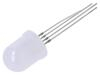 LED červená,zelená,žlutá 10mm 180° Čelo: vypouklé -30÷85°C