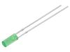 LED zelená 3mm 750÷1120mcd 110° Čelo: plochý 2,9÷3,4VDC 102mW