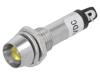Kontrolka: LED vydutá žlutá 24VDC Ø8,2mm IP40 pájecí kov