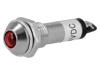 Kontrolka: LED vypouklá červená 24VDC Ø8,2mm IP40 pájecí kov