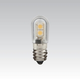 LED žárovka E14 240V 0,8W T18 17x47mm teple bílá