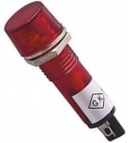 Kontrolka LED 12V, červená do otvoru 10mm