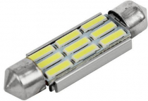 Žárovka LED SV8,5-8 sufit, 12V/3W, 9xLED7020, bílá, CANBUS, délka 42mm