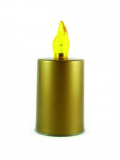 LED hřbitovní svíčka zlatá žlutý plamen LUX BC 177