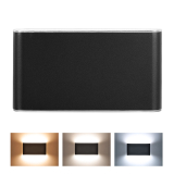 LED venkovní nástěnné osvětlení Modena, 12W, 800lm, 3CCT, černá