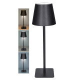LED nabíjecí lampička Lucca, 120lm, změna CCT, stmívání, černá