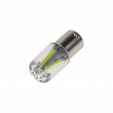 LED BA15s bílá, 12-24V, 4LED/COB