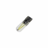 COB LED T10 bílá, 12-24V, sklo