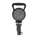 LED světlo kulaté, bílé 9x3W, ø114mm, na hrot, ECE R10