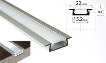 Profil pro LED pásky MICRO-K s mléčným krytem 1m