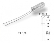 12V 80mA T1 1/4 4,5 x 12, Elta