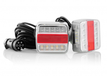 4-funkční zadní LED světla - set 2ks - s mag. úchytem a 7P zástrčkou