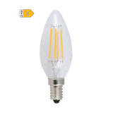 LED Filament Candle žárovka čirá C35 6W/230V/E14/4000K/770Lm/360°