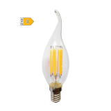 LED Filament žárovka čirá Candle Flame C35 6W/230V/E14/2700K/760Lm/360°