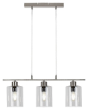MIROSLAW závěsné svítidlo max. 3x40W | E27 | IP20   - saténový chrom