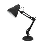 Retro stolní lampa UFFICIO, černá barva