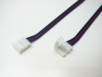 RGB přípojka click pro LED pásek s kabelem - RGB přípojka click 10mm s kabelem