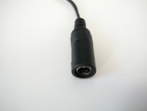 DC konektor napájecí s kabelem - Barva černá (samice)