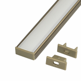 LED profil N8 - nástěnný stříbrný - N8B bronz koncovka s dírou