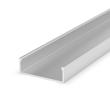 LED profil P13-1 stříbrný široký přisazený - Profil bez krytu 2m