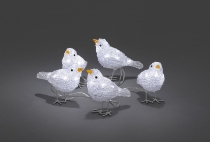 Ptáčci 6144-203, 5 kusů, 40 bílých LED , výška 11,5 cm                  KONST