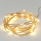 ACA DECOR LED dekorační girlanda - Provázek, teplá bílá barva, 2xAA, 200 cm