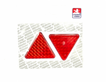 odrazka červená samolepící trojúhelník 5,5cm 2ks
