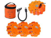 Svítilna výstražná LED nabíjecí set 3ks